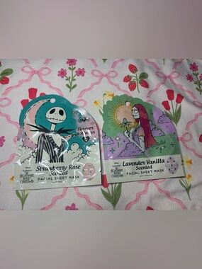 2 New Nightmare Before Christmas Disney Scented Facial Sheet Masks